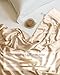 THXSILK Silk Blanket, 100% Muberrry Silk Cooling Throw, Soft and Lightweight Blanket for Bedroom, Sofa, Travel, All-Season (Champagne, 53