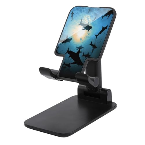 Supporto per telefono pieghevole con stampa di squali martello supporto per da tavolo regolabile e per tutti gli smartphone