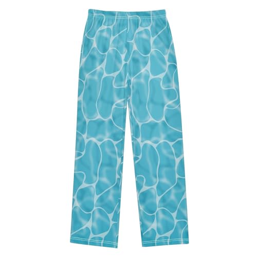 Sea Surface Boys Long Pants Soft Trousers Elastic Waist Kids Lounge Bottoms with Pockets S-XL
