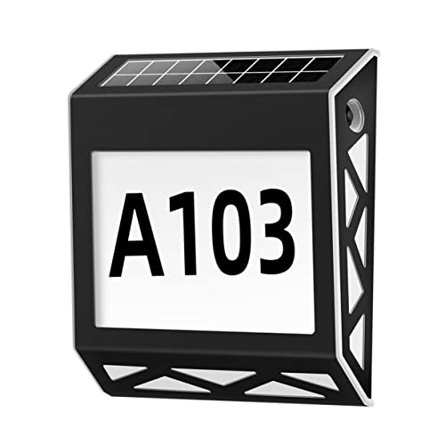 Lampe solaire numéro de maison et éclairage de plaque de porte étanche