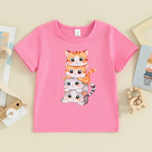 Mubineo Toddler Girl Summer Short Sleeve T Shirts Tops Cute Animal Print Little Kids Tee Shirt Clothes2