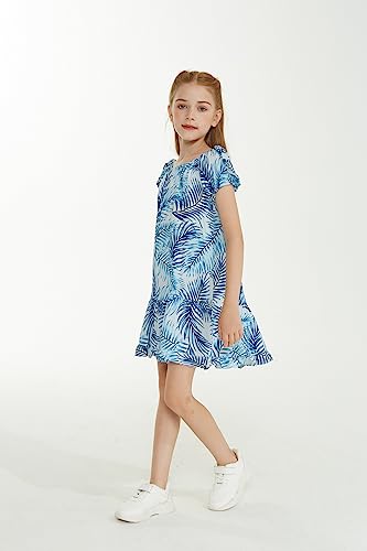 Image of Hawaii Hangover Family Matching Hawaiian Clothes, Simply Blue Leaves | Family matching Hawaiian outfits, Simply Blue Leaves, lightweight rayon, machine washable, tropical leaf print, luaus