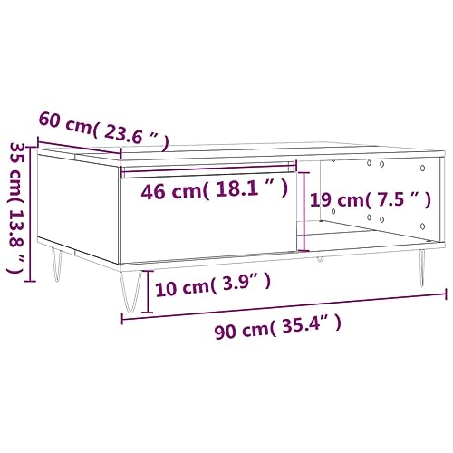 Table basse Mangloder avec rangement pour optimiser l'espace du salon moderne