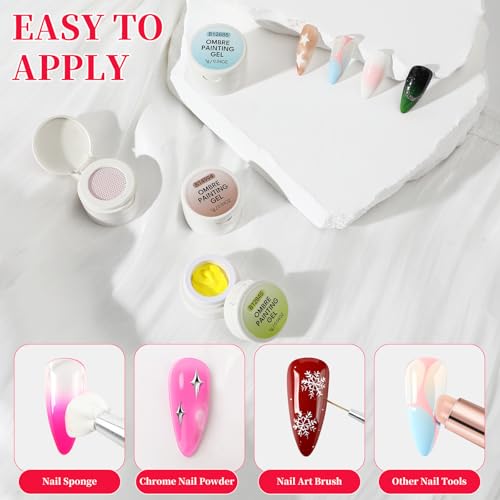 Kit de Esmalte en Gel Ombre TADOPRO 10 Colores y 100 Esponjas miniatura 4