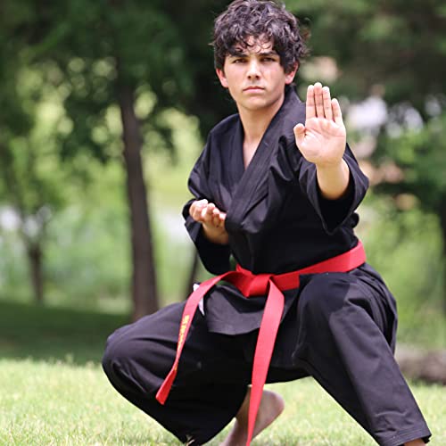 Victorbudo Usa Karate Uniform 14Oz Cotton Canvas - Karate Black Gi Karate Gi For Boys & Girls - Kids Gi & Adult - Size 3 #TOP4