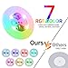 LOGUIDE LED Coaster Discs,12 Pack Light Up Coasters,7Colors RGB LED Bottle Lights,Bottle Glorifier, LED Sticker Coaster Discs Light Up for Drinks, Flashing Shotb Light (Multicolor)