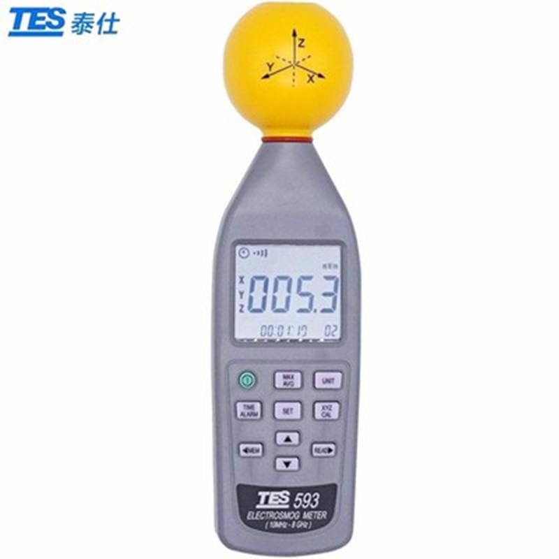 TES-593R Rechargeable EMF Radiation ElectroSmog Meter Tester 3 Axis Isotropic Measurements