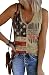 Earlymemb Womens American Flag Button V-Neck Retro Tank Try That in a Small Town Country Music Sleeveless Patriotic Shirts Summer Tops(M,Apricot-1)