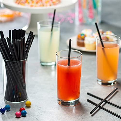 Image of Comfy Package [Case of 10,000] 7.5 Inch Coffee Stirrers, Cocktail Straws - Disposable Plastic Sip Stir Sticks - Black (7.75 Inch)