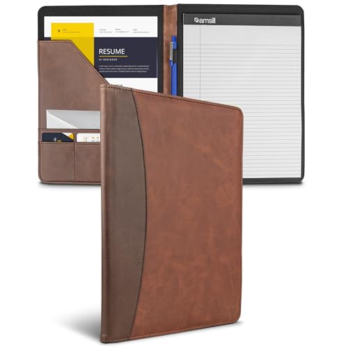 Samsill 71756 Two-Tone Padfolio BWN Tan, Letter Size, Brown Black
