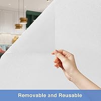 Volcanics Fensterfolie Blickdicht 75x200cm mit Montagewerkzeug, Milchglasfolie Selbsthaftend Statisch Ohne Klebstoff, Anti-UV Sichtschutzfolie für Zuhause Büro Badezimmer Küche – Ansicht 7