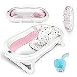 ✅Sichtbare Temperatur - Die Badewanne ist mit einem Temperatursensor ausgestattet, mit dem Eltern die Wassertemperatur rechtzeitig anpassen können, um zu verhindern, dass es zu kalt oder zu heiß wird. Pflegen Sie Kinder
