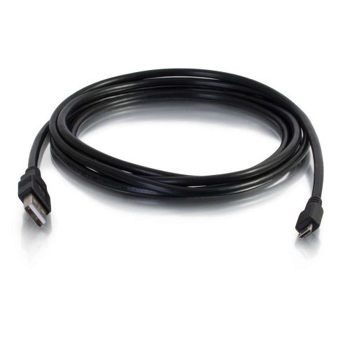 C2G 27366 Micro USB Cable - USB 2.0 A Male to Micro-USB B Male Cable, Black (9.8 Feet, 3 Meters)