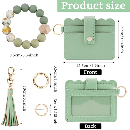 Image of Wristlet Wallet for Women with Keychain - RFID Card Holder Small Wallet Wristlet with Key Ring