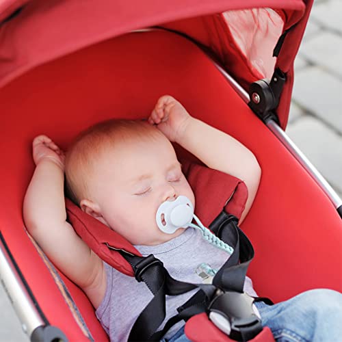 Baby Pacifier Clips For Boys And Girls, Maveek Multicolor Pacifier Holder Straps Handmade Braided Cotton Modern Unisex, Binky Leash Smoother Teething Toys Anti-Drop Clip Infant Newborn 0-6 Month 6 Pcs #TOP5