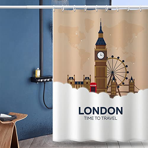 Rideau de douche London KnSam 150x200cm en polyester anti-moisissure - 3