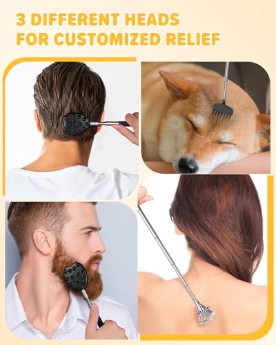 Back Scratcher Stocking Stuffers for Adults Men Extendable Metal Scratchers Christmas Gifts for Men Women Cool Items Tools Ideas Gadgets Husband Wife Dad Kids Elderly White Elephant Gifts for Adults