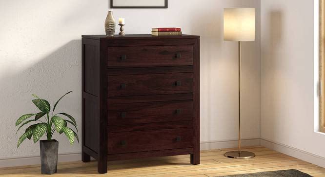Wood World Solid Wood Chest of 4 Drawers for Storage | Free Standing Wooden Chest of Drawers|Mango Wood Chest of 4 Drawers (Walnut)-image-10