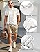 COOFANDY Mens Mock Turtleneck Sweater Short Sleeve 2026 Stylish Slim Fit Fashion Basic Underwear White