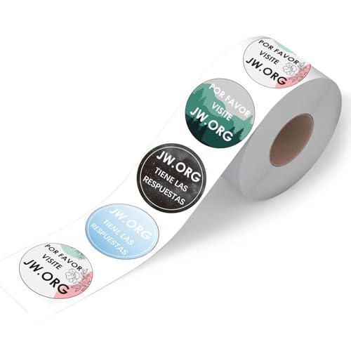 Magictodoor Spanish JW.ORG Stickers Roll,Inspirational Bible Verse Decals for Jehovah's Witnesses Water Bottle,Laptop,Phone,Scrapbooking