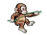Baby Monkey Little Animal Cartoon Sew Iron on Embroidered Applique Badge Sign Patch Clothing