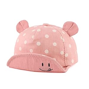 Pesaat Schirmmütze Baby Cap Jungen 6-24 Monate Sommer Mütze UV Schutz Baby Mädchen Baseball Cap Mit Größenregulierung Baby Baseballkapp (DE/NL/SE/PL, Alter, 6 Monate, 24 Monate, Rosa)