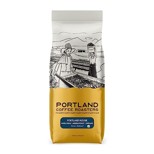 Portland Coffee Roasters, (Organic) Portland House, Whole Bean, Medium Roast, 32 oz