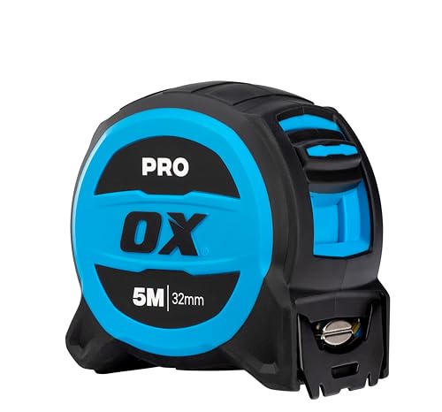 OX Pro 5m/16ft Tuff Blade Tape Measure Metric Only, Heavy Duty Nylon Coated 32mm Wide Blade, Magnetic Dual Hook, 4m standout & 4.5m reach 2 OX Pro 5m/16ft Tuff Blade Tape Measure Metric Only, Heavy Duty Nylon Coated 32mm Wide Blade, Magnetic Dual Hook, 4m standout & 4.5m reach - Image 2