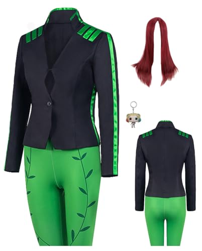 Lumiauio Poison Ivy Black Jacket Set With Wig