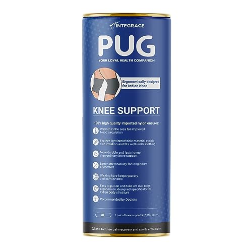 Image of PUG Knee Support 1 Pair, Size XL |Unleash Your Performance | Ergonomically Designed for Indian Knee|Ideal for Sports enthusiasts, Knee Pain and Injury Prevention