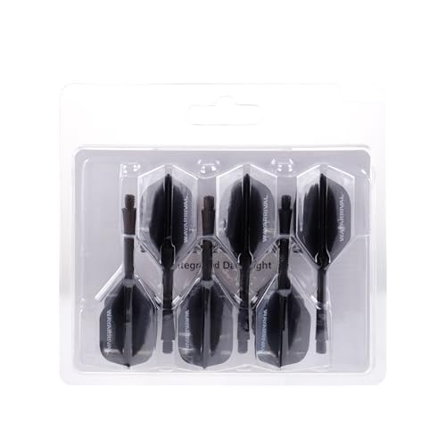 WayArrival Integrated Dart Flights and Shafts - 6 Pack PP Material 2BA Molded Flights with Stems, Durable & Lightweight Design for Enhanced Performance