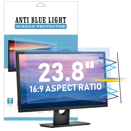 LAMA Blaulichtfilter für 23,8 Zoll Monitor, Blaulicht Blockierende Displayschutzfolie, Anti-Blue Screen Protector, UV/Blendschutz/Augenschutz, Universal Bildschirmfilter 16:9 (528x297mm)