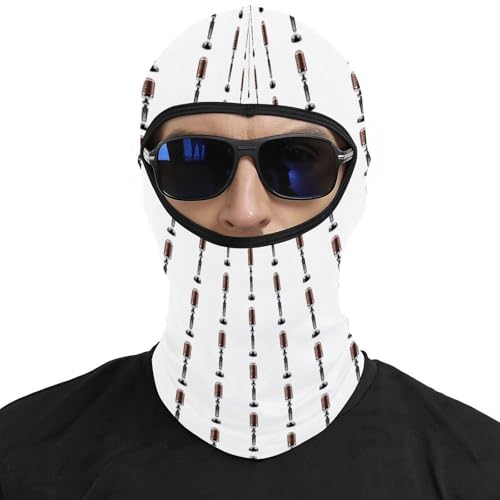 Pasamontaña térmico para hombre y mujer, máscara facial con estampado vintage de micrófono, ideal para esquí, motociclismo, ciclismo y clima frío miniatura 3