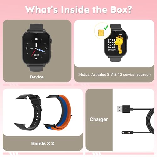 Bjlbojey Kids Smart Watch Gps Tracker 4G Kid Smartwatch For Boys Girls Phone Watch With Video Call Sos School Mode Pedometer Birthday For 5-12 Years Old - 6