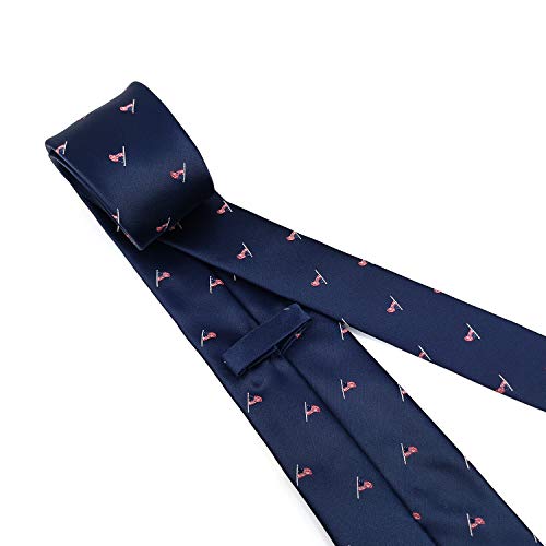 Kooelle Mens Patriotic Necktie American Eagle Flag Us Stars & Stripes Tie (Navy Blue, Flag) #TOP2