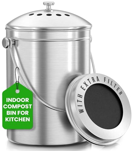Utopia Kitchen Countertop Compost Bin Kitchen with...
