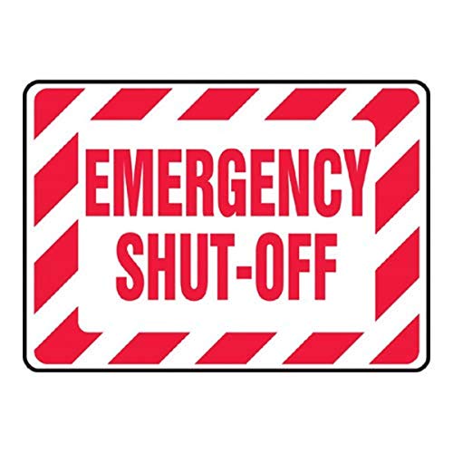 Panneau Emergency Shut Off Accuform MELC518VP en plastique de 10 x 14 pouces