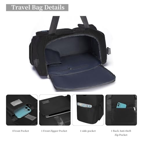 Sports Gym Bag for Men Women, Large Capacity Travel Duffel Bags Swim Yoga Tote Weekender Overnight3