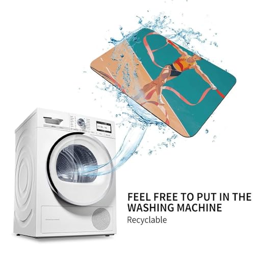 Tapis absorbant l'eau avec motif dessin animé et base antidérapante - 8