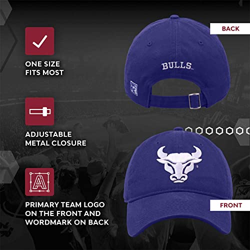 The-Game-NCAA-Adult-Relaxed-Fit-Logo-Hat-Embroidered-Logo-100-Cotton-Elevate-Your-Style-and-Show-Your-Team-Spirit-Buffalo-Bulls-Blue-Adult-Adjustable