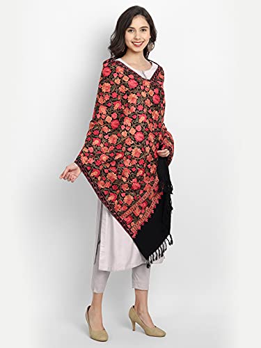 Zamour Kashmiri Embroidery Indian Shawl Stole Scarf Wrap for Wedding Parties Bridesmaid Prom3