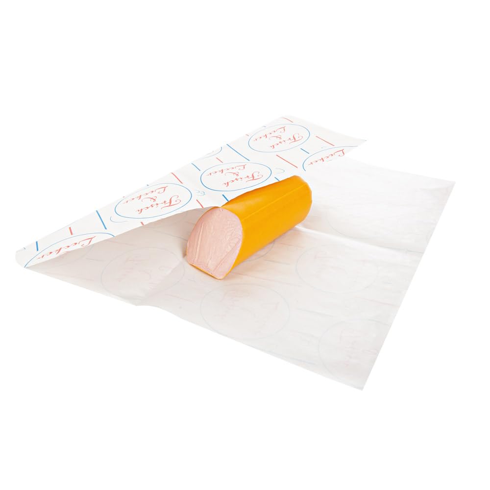 1 Stück Hygostar Einschlagpapier fettdicht | Cellulose, beschichtet, Karton, L: 50cm, B: 37cm, weiß, 1000 Stück, Einschlagpapier, Sandwichpapier, Hamburgerpapier