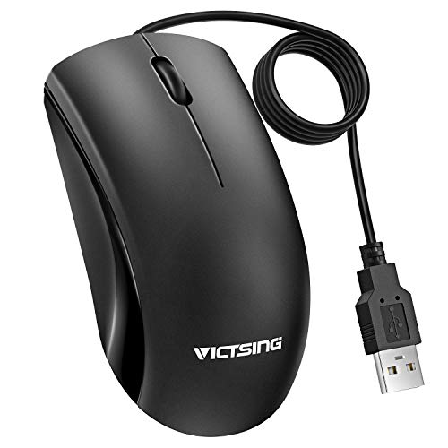 VicTsing Wired Mouse 3-Button 1200 DPI, Computer USB Mouse Optical Mice, Compatible