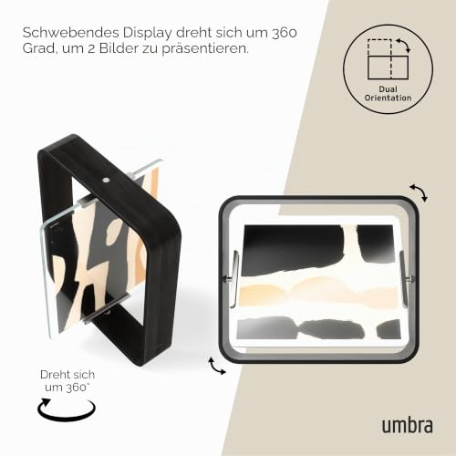 Umbra Bellwood Tischbilderrahmen, doppelseitig drehbar, 20x25 cm, Walnuss – Ansicht 5