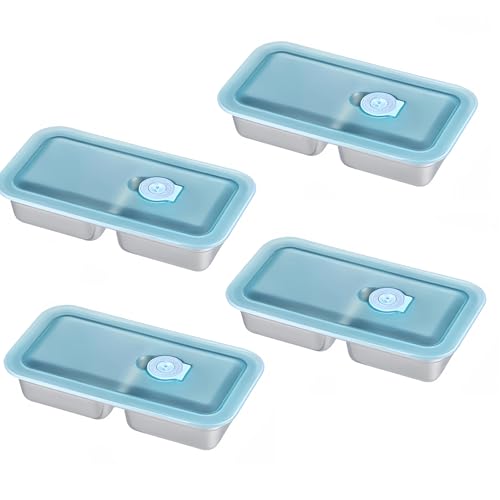 Teksome Recipientes Para Salsas Con Tapa,Cajas De Condimentos Y Aperitivos | Tazas Estancas De Acero Inoxidable Para Condimentos - Camping, Viajes, Comida Escolar Y Picnics