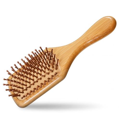 Brosse en bambou anti noeuds brossage sans douleur boucles