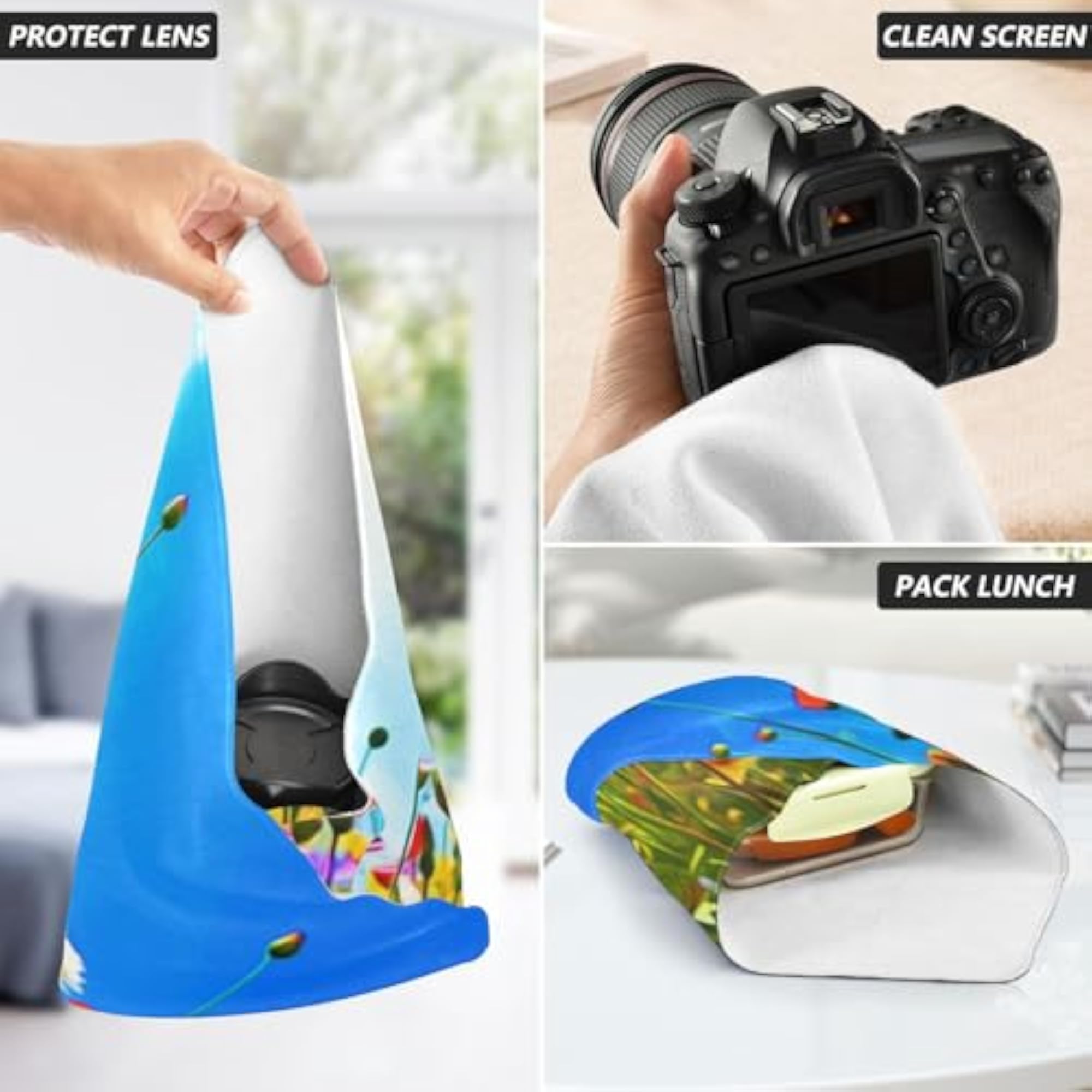 Painting Wildflowers Self-Adhesive Lens Packaging Bag