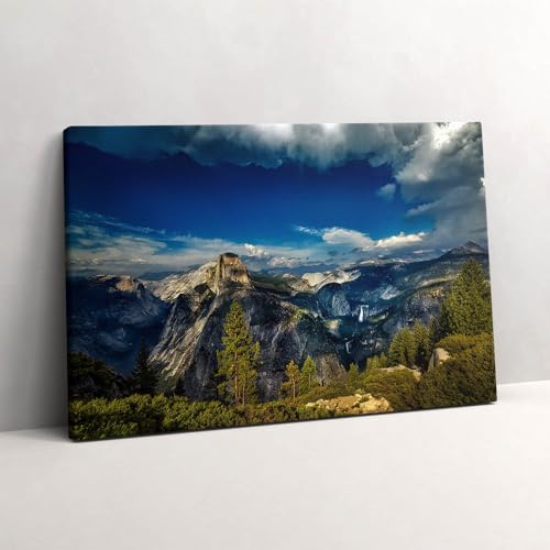 Tableau photo sur toile montagnes pour sublimer le mur de votre salon design