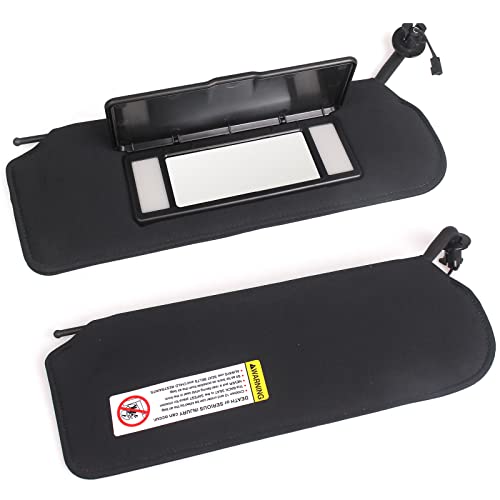 Nakuuly Sun Visor Pair with Updated LED Lighted Vanity Mirror Compatible with Corvette C...