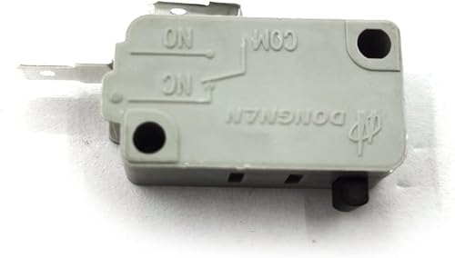 WB24X10146 Interruptor de bloqueo de puerta de microondas, blanco, actuador de botón, operación automática